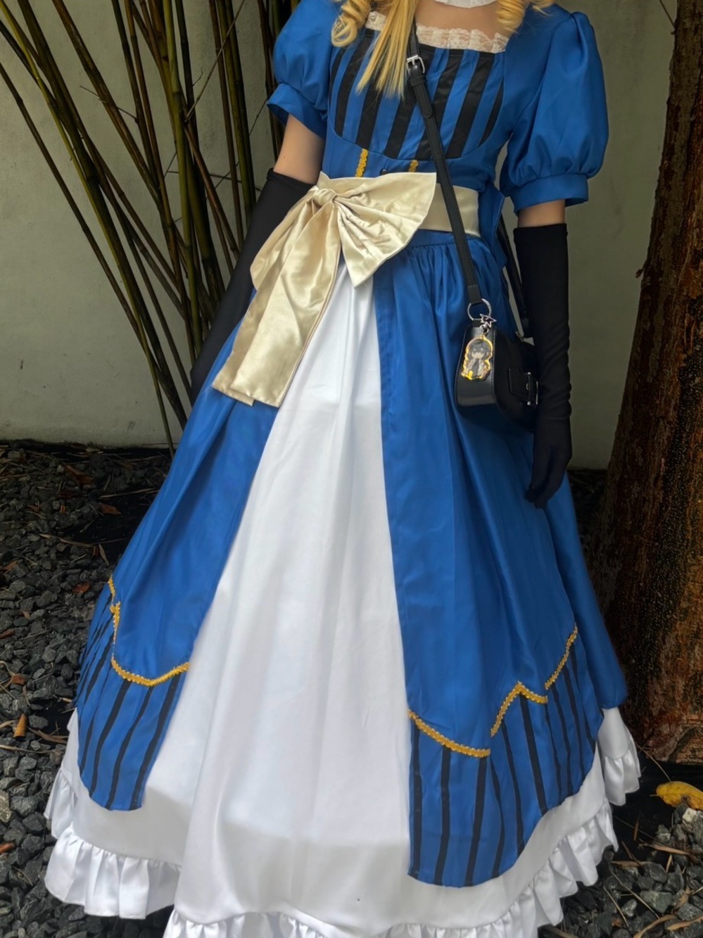Cosplay / Lizzy from Black Butler victorian blue dress and wig size Small